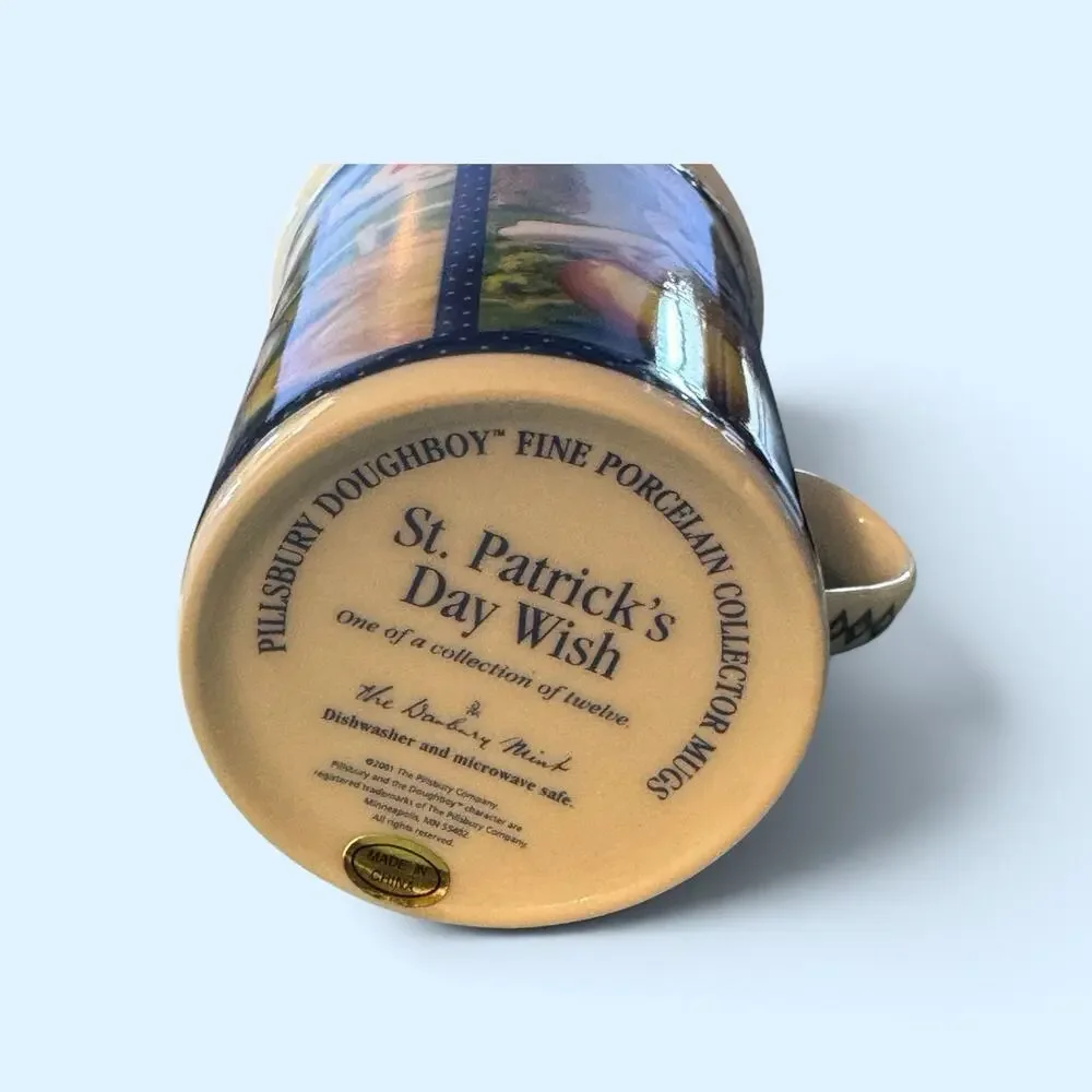 Pillsbury Doughboy Fine Porcelain - . Patrick's Day Wish Calendar Mug